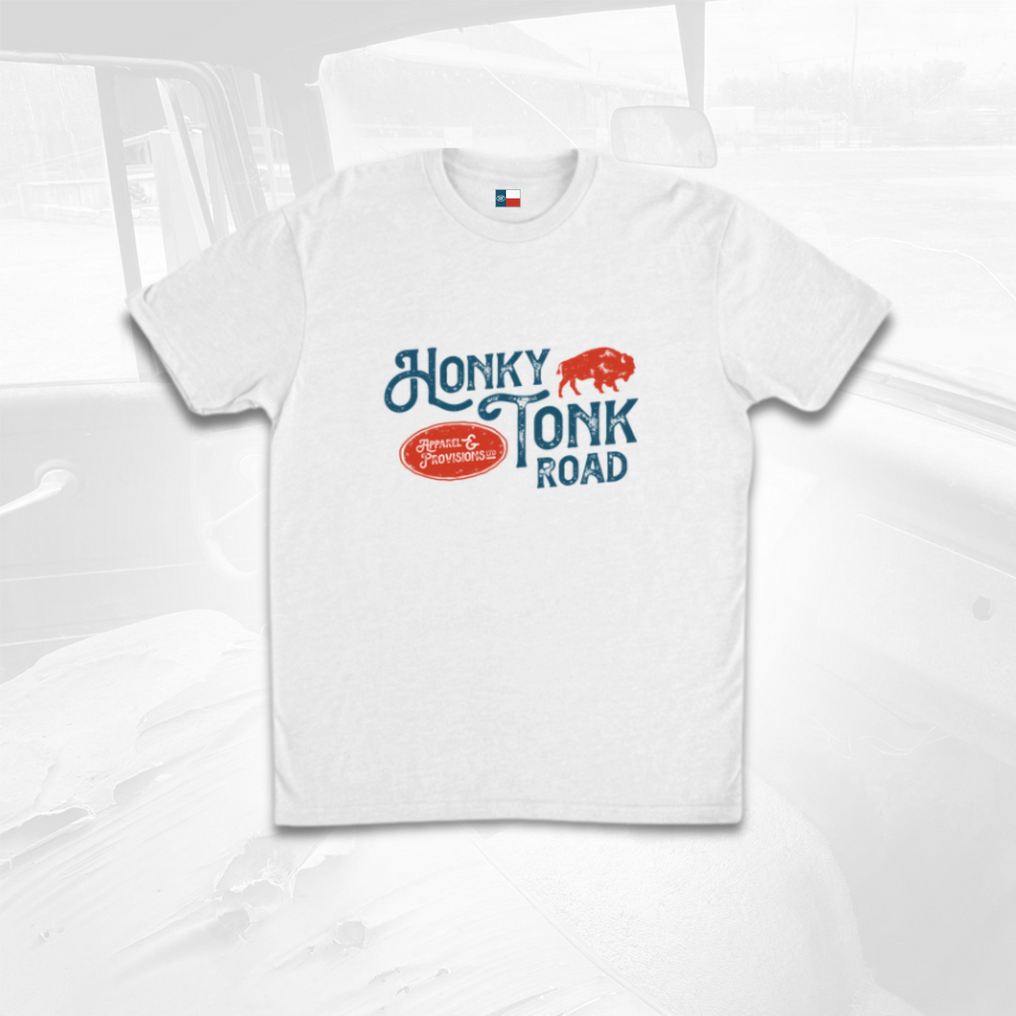 Honky Tonk Road Graphic Tee White