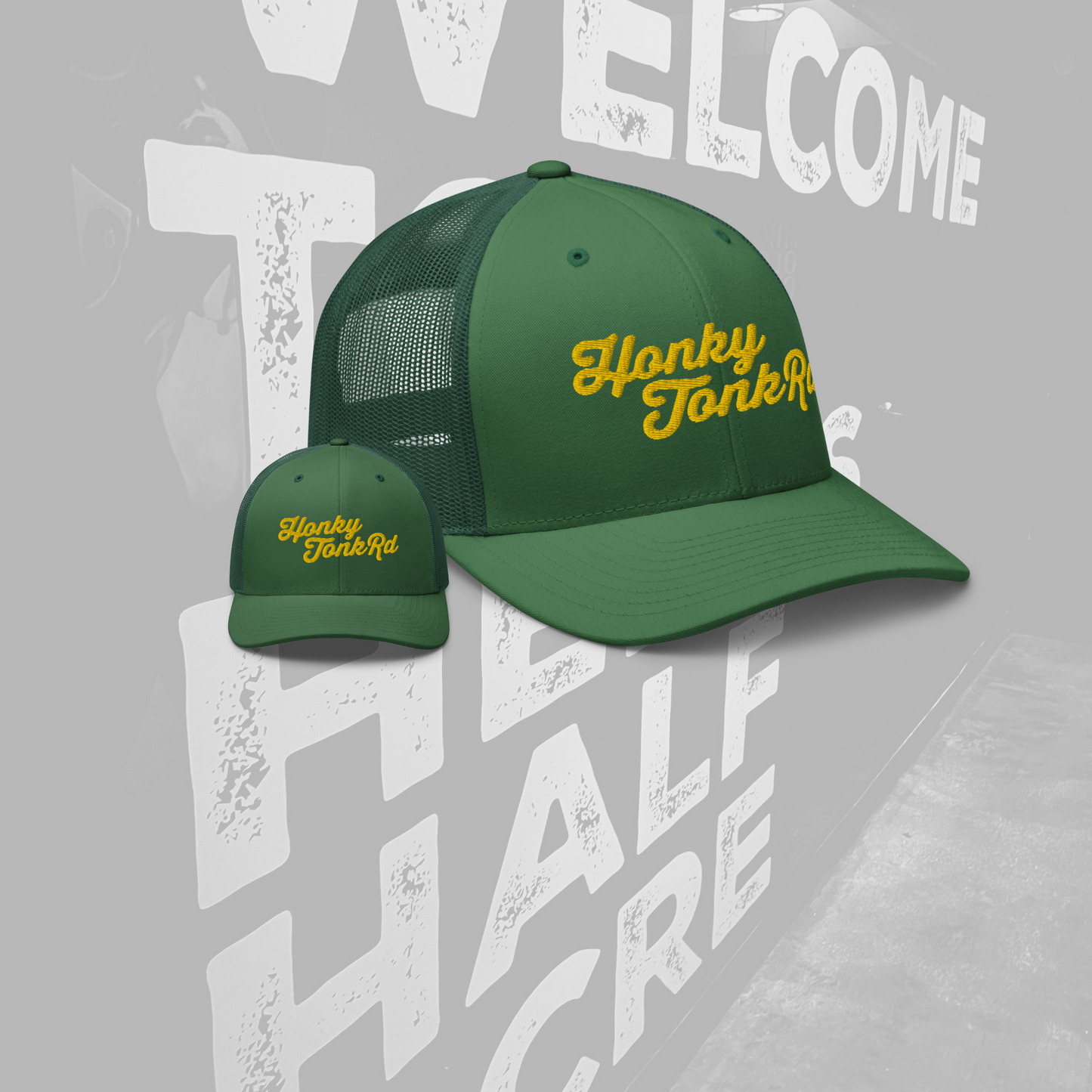 Green snapback hat