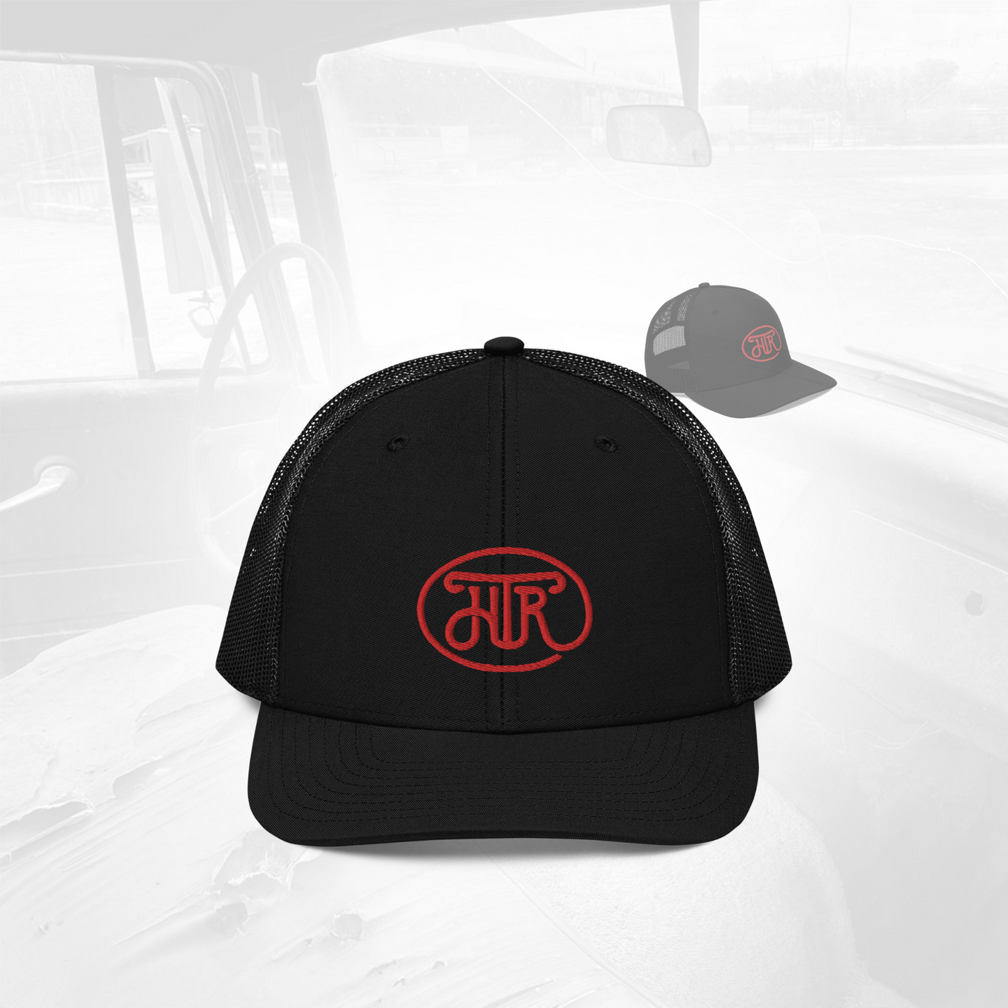 All Black Richardson snapback hat with HTR Brand logo