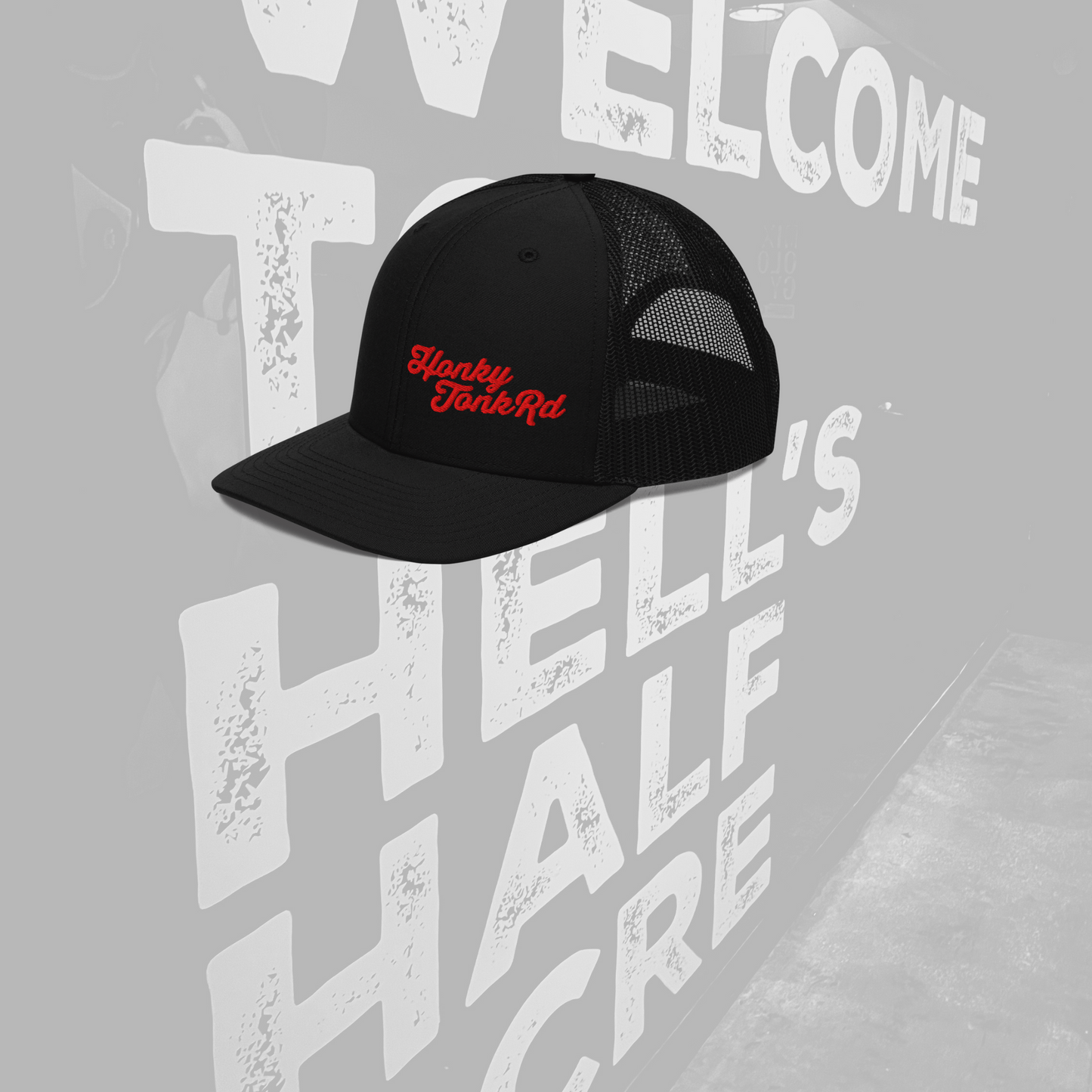 Black Snapback cap with Honky Tonk Road logo on the leftside