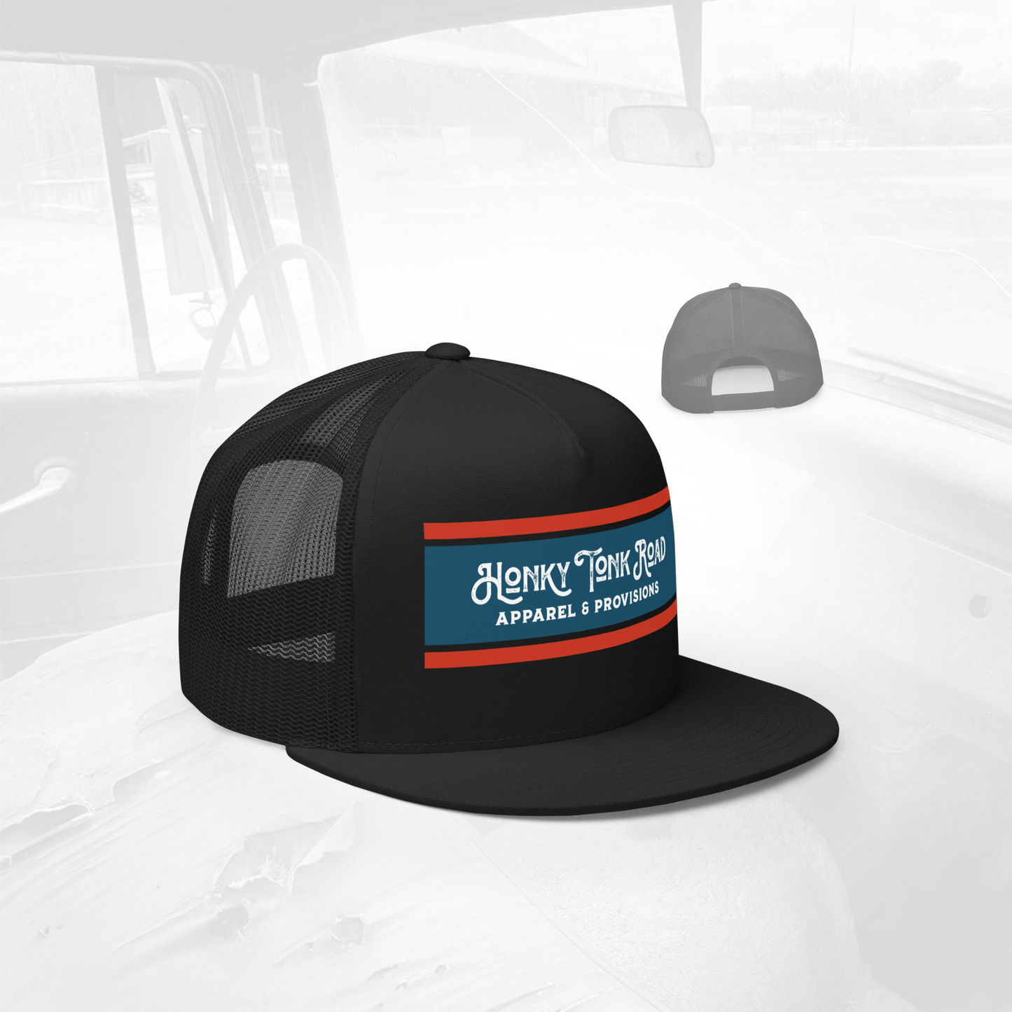 Black Throwback Trucker Hat