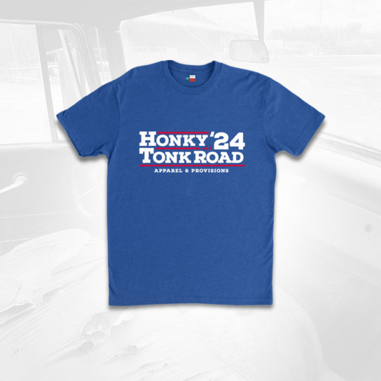 Honky Tonk Road Country Blue Tshirt 