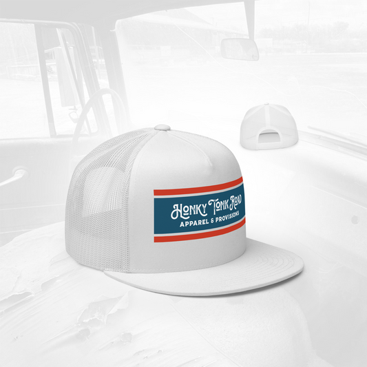 White Retro snapback hat
